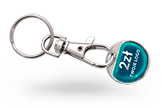 Key rings with PLN 2 token for shop trolleys